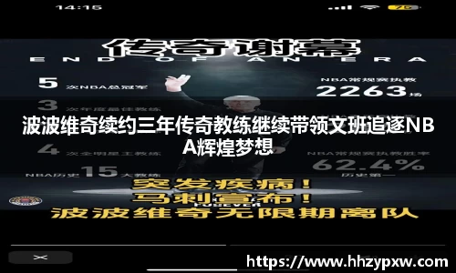波波维奇续约三年传奇教练继续带领文班追逐NBA辉煌梦想