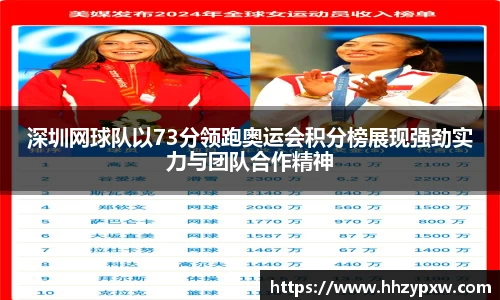 深圳网球队以73分领跑奥运会积分榜展现强劲实力与团队合作精神